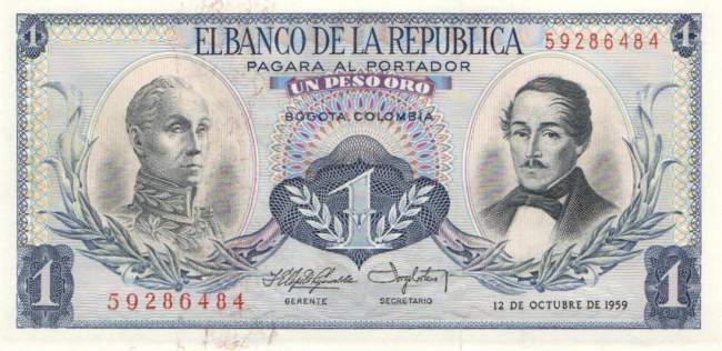 1 Peso 12.10.1959